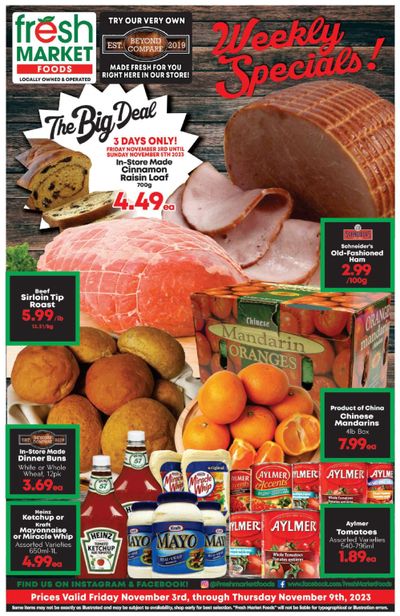 Fresh Market Foods Flyer November 3 to 9