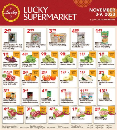 Lucky Supermarket (Calgary) Flyer November 3 to 9