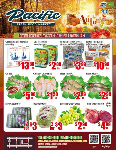 Pacific Fresh Food Market (North York) Flyer November 3 to 9