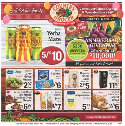 Country Grocer Flyer November 3 to 9