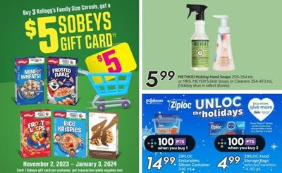 Sobeys Ontario: Get a $5 Gift Card When You Buy 3 Kellogg’s Family Size Cereal