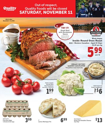 Quality Foods Flyer November 6 to 12
