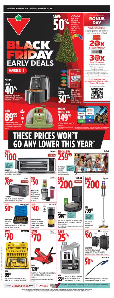 Canadian Tire Black Friday Week-1 Flyer November 9 to 16