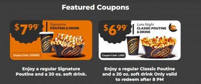 Harvey’s Canada Black Friday Coupon: Classic Poutine + 20oz. Soft Drink $6.99 + More