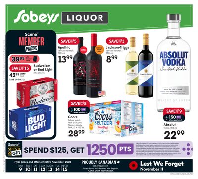 Sobeys (SK) Liquor Flyer November 9 to 15