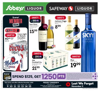 Sobeys/Safeway (AB) Liquor Flyer November 9 to 15