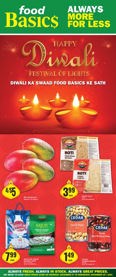 Food Basics Diwali Flyer November 9 to 15