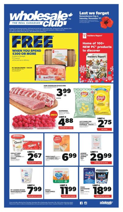 Real Canadian Wholesale Club Flyer November 9 to 15