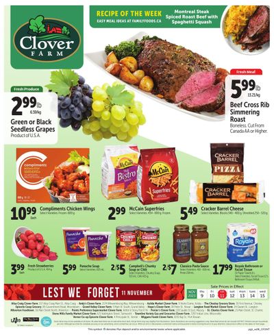 Clover Farm (ON) Flyer November 9 to 15