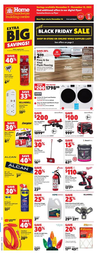 Home Hardware Building Centre (BC) Flyer November 9 to 15