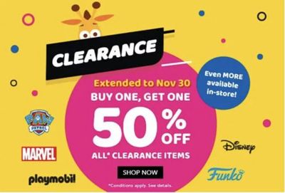 Toys R Us Canada Early Black Friday Deals: Buy One Get One 50% off Clearance Extended, + Limited Time Deals + Price Matching