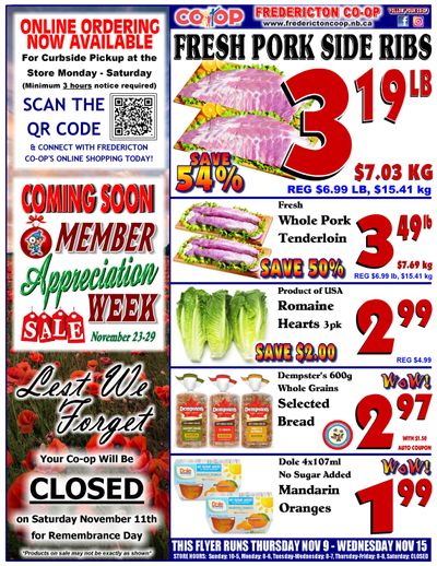 Fredericton Co-op Flyer November 9 to 15