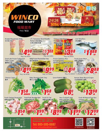 WinCo Food Mart (HWY 7) Flyer November 9 to 15
