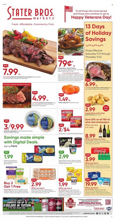 Stater Bros. Weekly Ad Flyer Specials November 8 to November 14, 2023