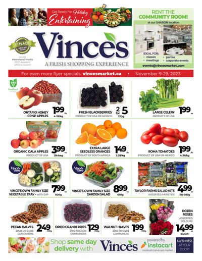Vince's Market Flyer November 9 to 29