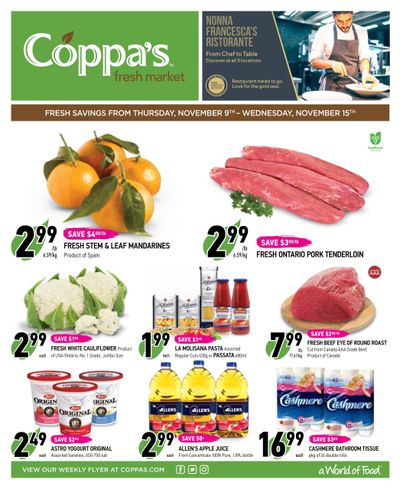 Coppa's Fresh Market Flyer November 9 to 15