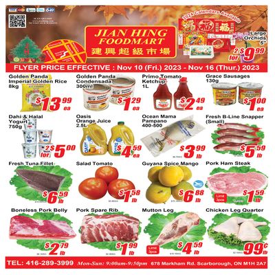 Jian Hing Foodmart (Scarborough) Flyer November 10 to 16