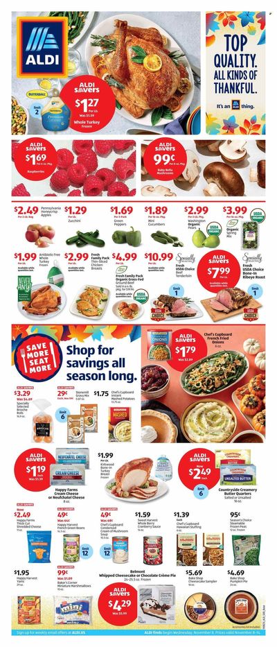 ALDI (NY, OH, PA, WV) Weekly Ad Flyer Specials November 8 to November 14, 2023