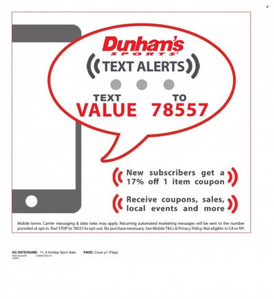 Dunham's Sports (MI) Weekly Ad Flyer Specials November 4 to November 9, 2023