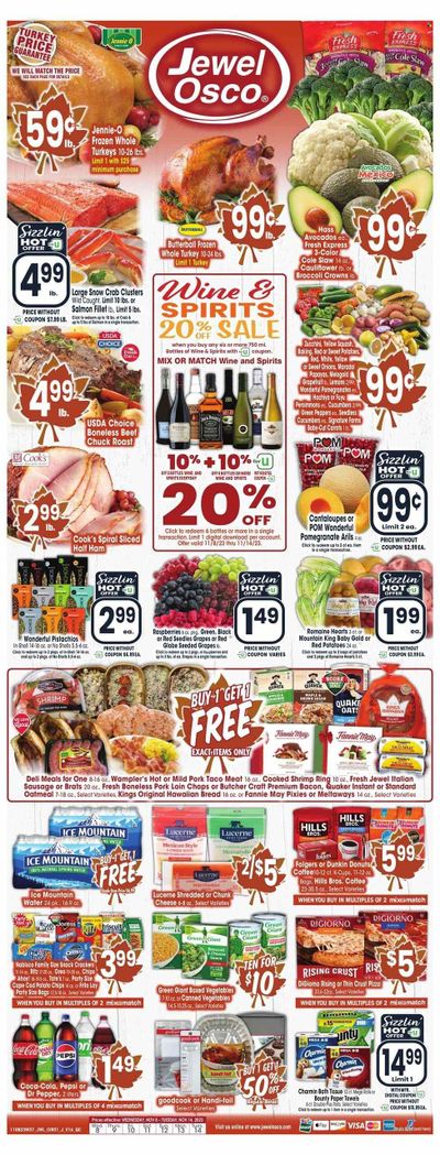 Jewel Osco (IL) Weekly Ad Flyer Specials November 8 to November 14, 2023