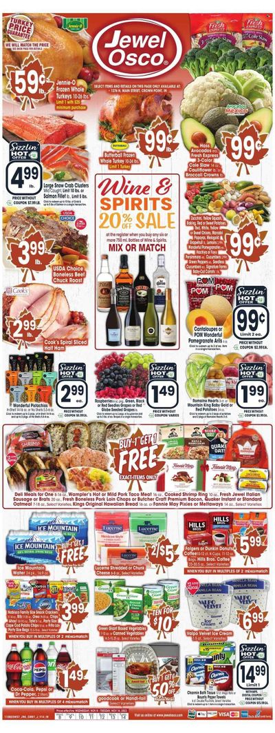 Jewel Osco (IN) Weekly Ad Flyer Specials November 8 to November 14, 2023