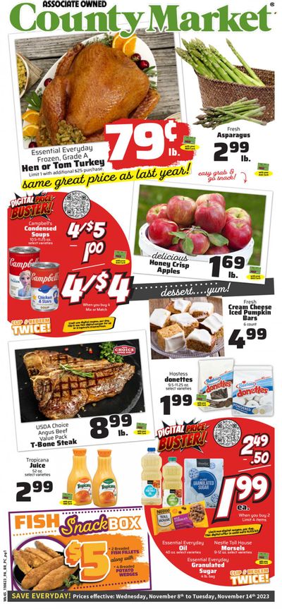 County Market (IL, IN, MO) Weekly Ad Flyer Specials November 8 to November 14, 2023