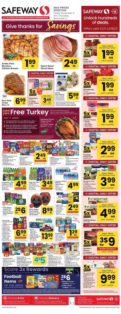 Safeway (DE) Weekly Ad Flyer Specials November 3 to November 9, 2023