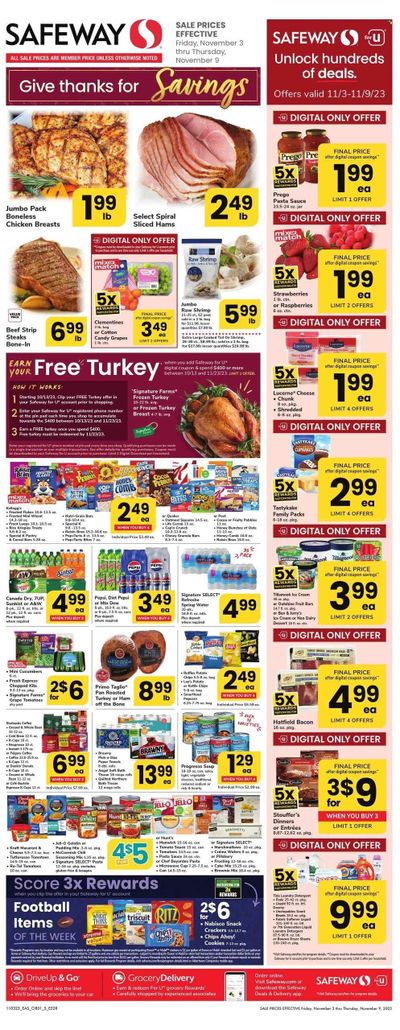 Safeway (MD) Weekly Ad Flyer Specials November 3 to November 9, 2023