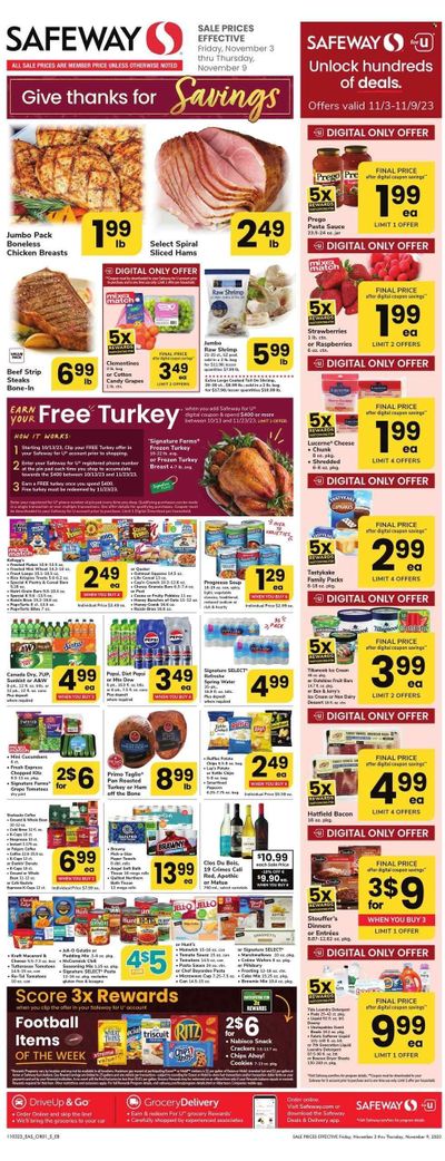 Safeway (MD) Weekly Ad Flyer Specials November 3 to November 9, 2023