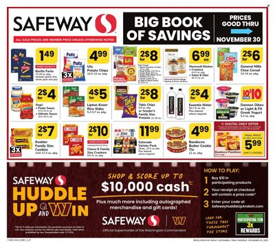 Safeway (DC, MD) Weekly Ad Flyer Specials November 3 to December 1, 2023