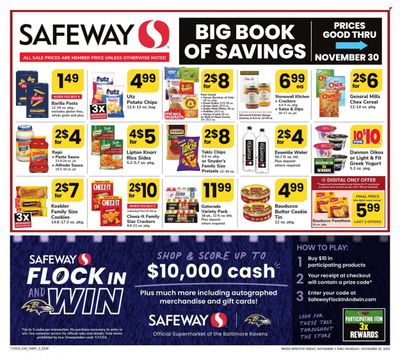 Safeway (MD) Weekly Ad Flyer Specials November 3 to December 1, 2023
