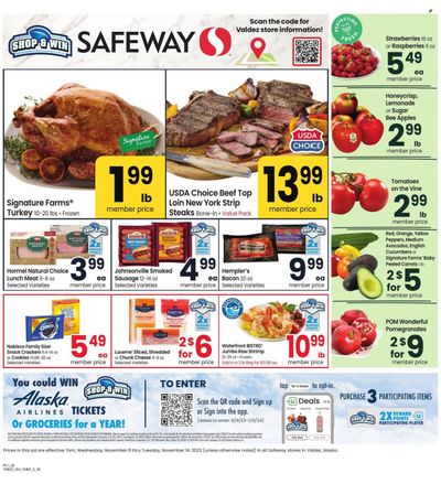 Safeway (AK) Weekly Ad Flyer Specials November 8 to November 14, 2023