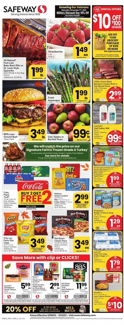 Safeway (AZ) Weekly Ad Flyer Specials November 8 to November 14, 2023