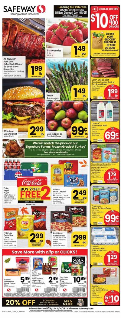 Safeway (AZ) Weekly Ad Flyer Specials November 8 to November 14, 2023