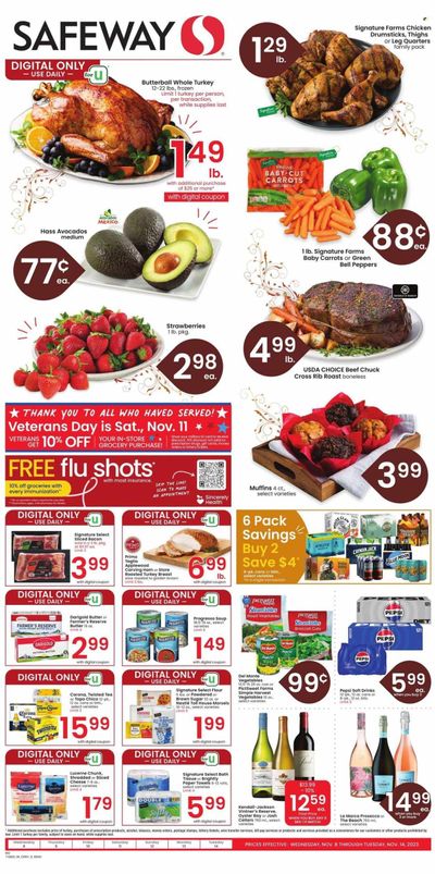 Safeway (CO) Weekly Ad Flyer Specials November 8 to November 14, 2023