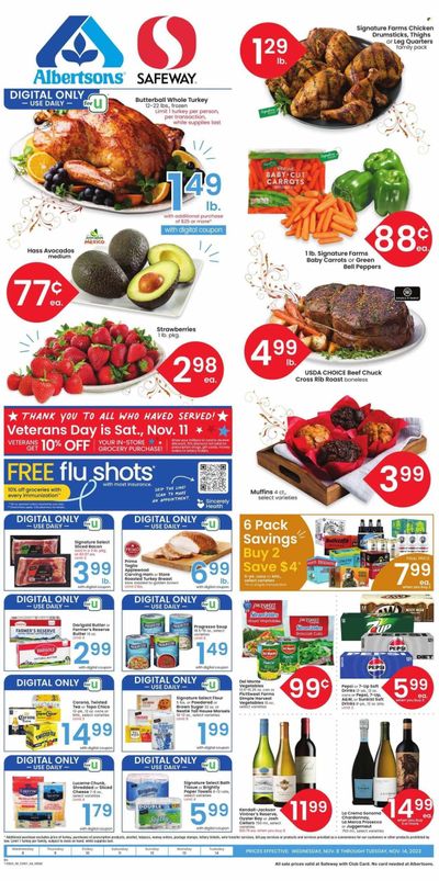 Safeway (MT) Weekly Ad Flyer Specials November 8 to November 14, 2023