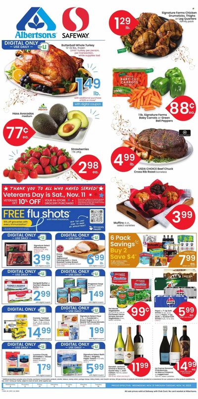 Safeway (MT) Weekly Ad Flyer Specials November 8 to November 14, 2023