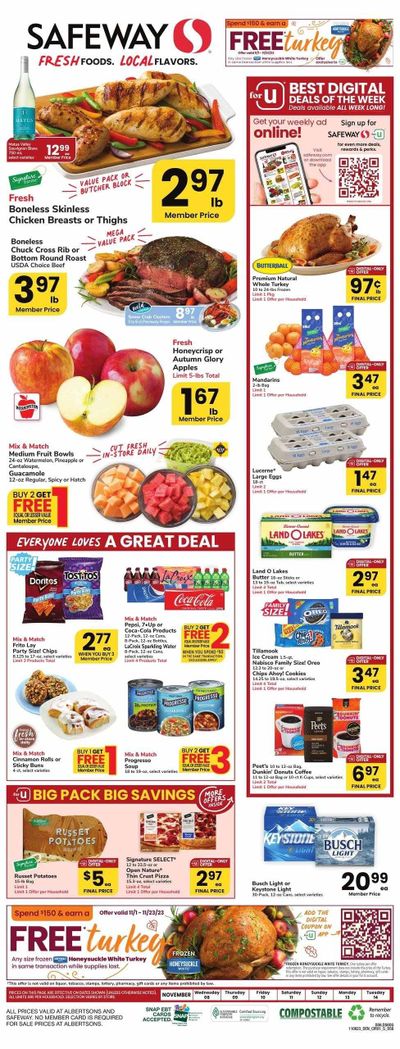 Safeway (NE) Weekly Ad Flyer Specials November 8 to November 14, 2023
