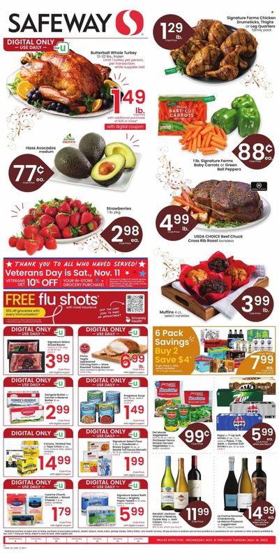 Safeway (MT) Weekly Ad Flyer Specials November 8 to November 14, 2023