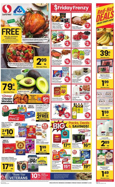 Safeway (OR) Weekly Ad Flyer Specials November 8 to November 14, 2023