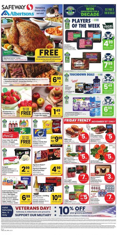 Safeway (WA) Weekly Ad Flyer Specials November 8 to November 14, 2023