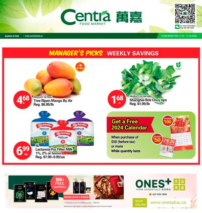 Centra Foods (Barrie) Flyer November 10 to 16