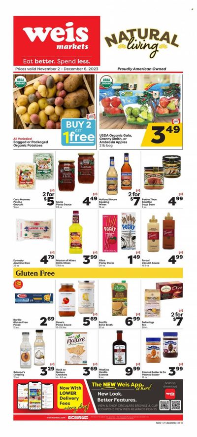 Weis (MD, NY, PA) Weekly Ad Flyer Specials November 2 to December 6, 2023