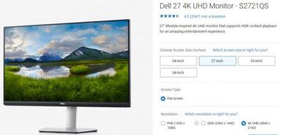 Dell Canada Early Black Friday Offers: Dell 27 4K UHD Monitor – S2721QS $279.99 (Was $359.99) + More