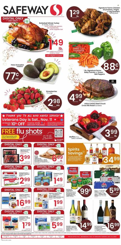 Safeway (WY) Weekly Ad Flyer Specials November 8 to November 14, 2023