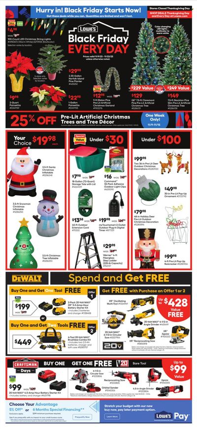 Lowe's Weekly Ad Flyer Specials November 9 to November 22, 2023