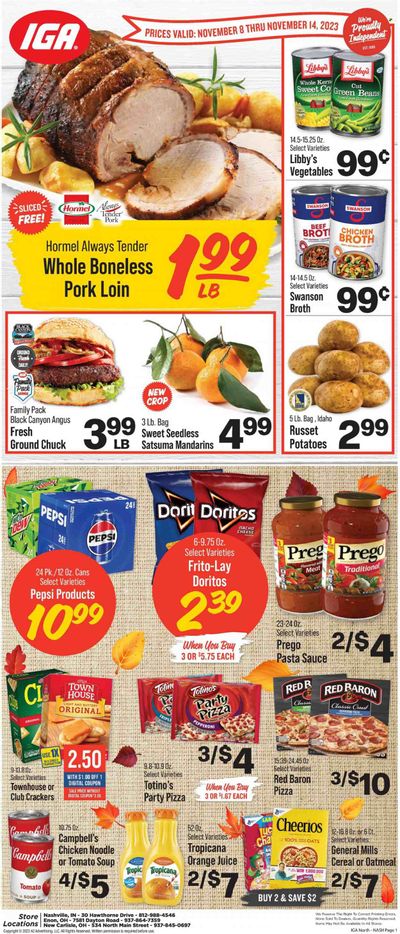 IGA (IN) Weekly Ad Flyer Specials November 8 to November 14, 2023