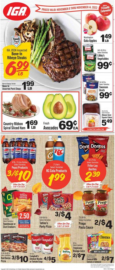 IGA (TN) Weekly Ad Flyer Specials November 8 to November 14, 2023
