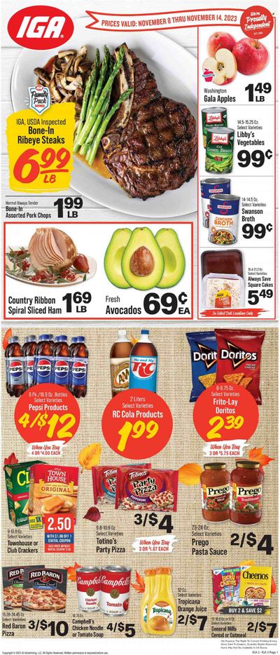 IGA (KY) Weekly Ad Flyer Specials November 8 to November 14, 2023