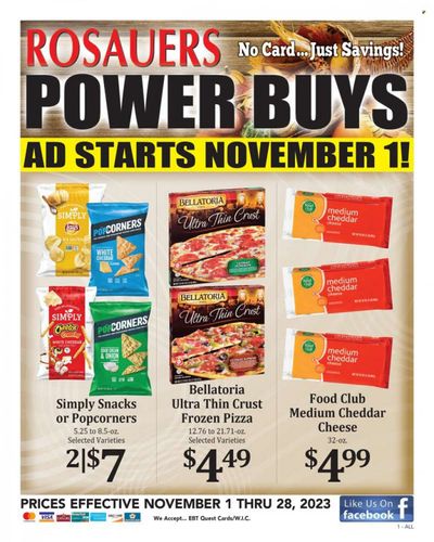 Rosauers (ID, MT, OR, WA) Weekly Ad Flyer Specials November 1 to November 28, 2023